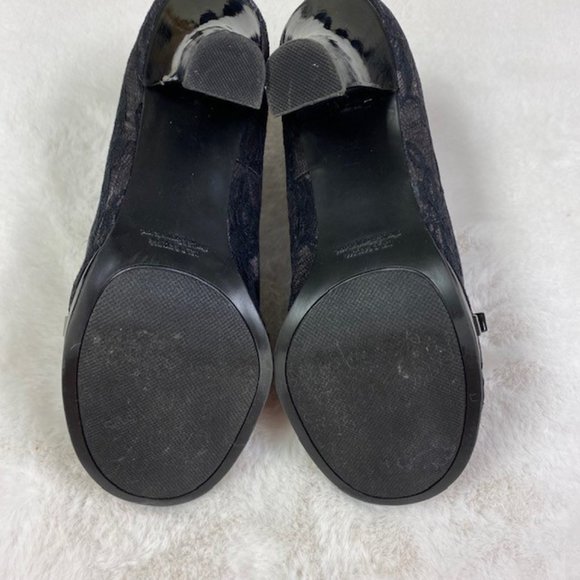 SO Wear It Declare It Lace Patent Bow Mary Jane Goth Pumps, size 8 M - Picture 12 of 14